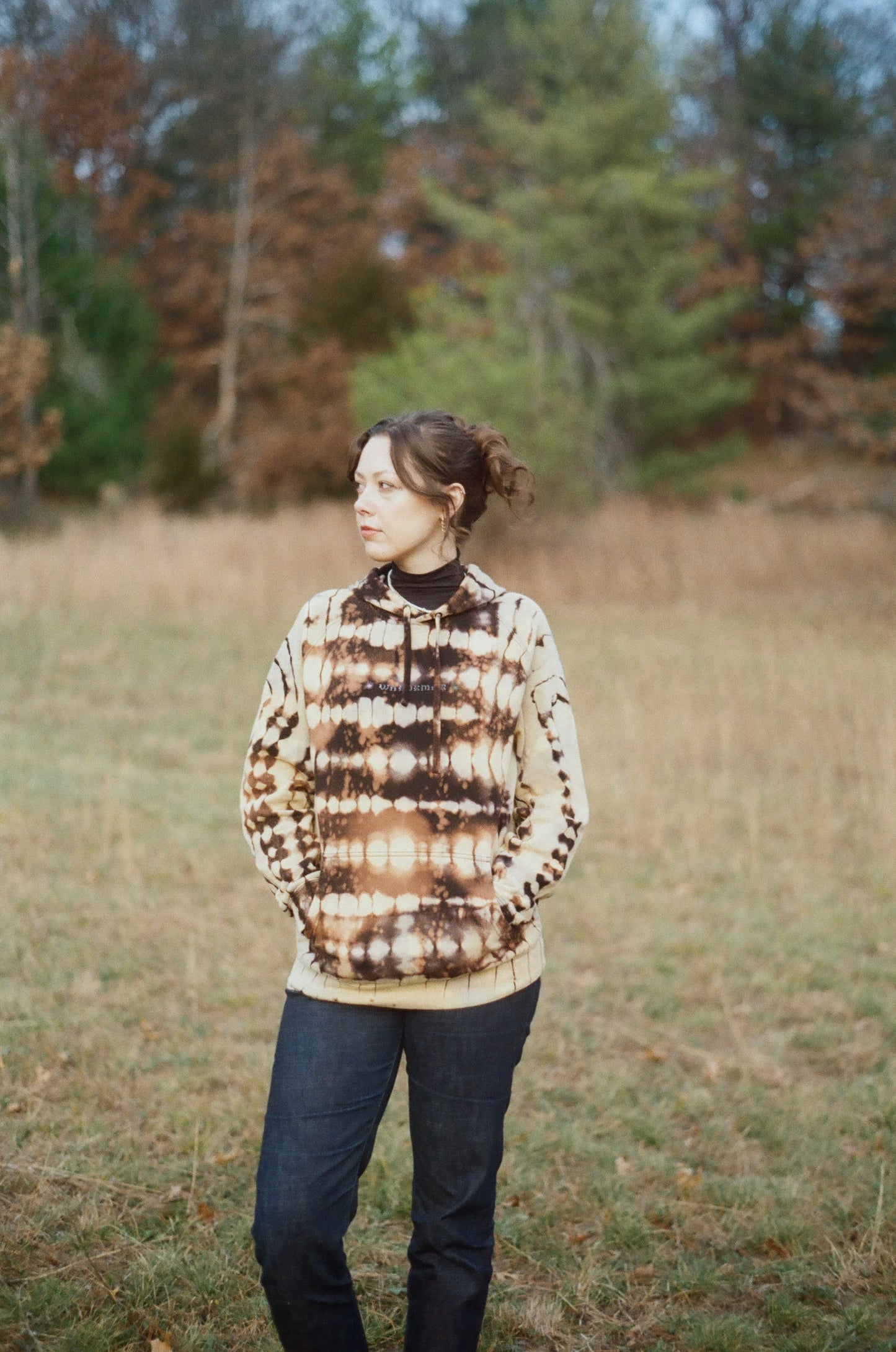 Hand Tie-Dyed Prophet Pullover Hoodie - Bleach White