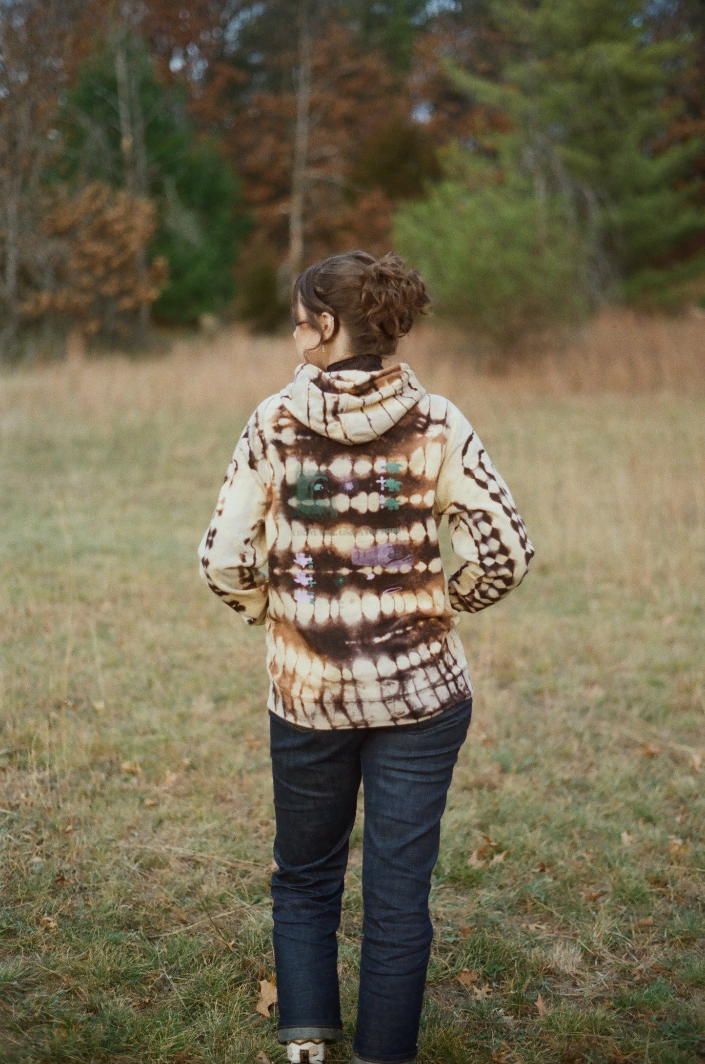 Hand Tie-Dyed Prophet Pullover Hoodie - Bleach White