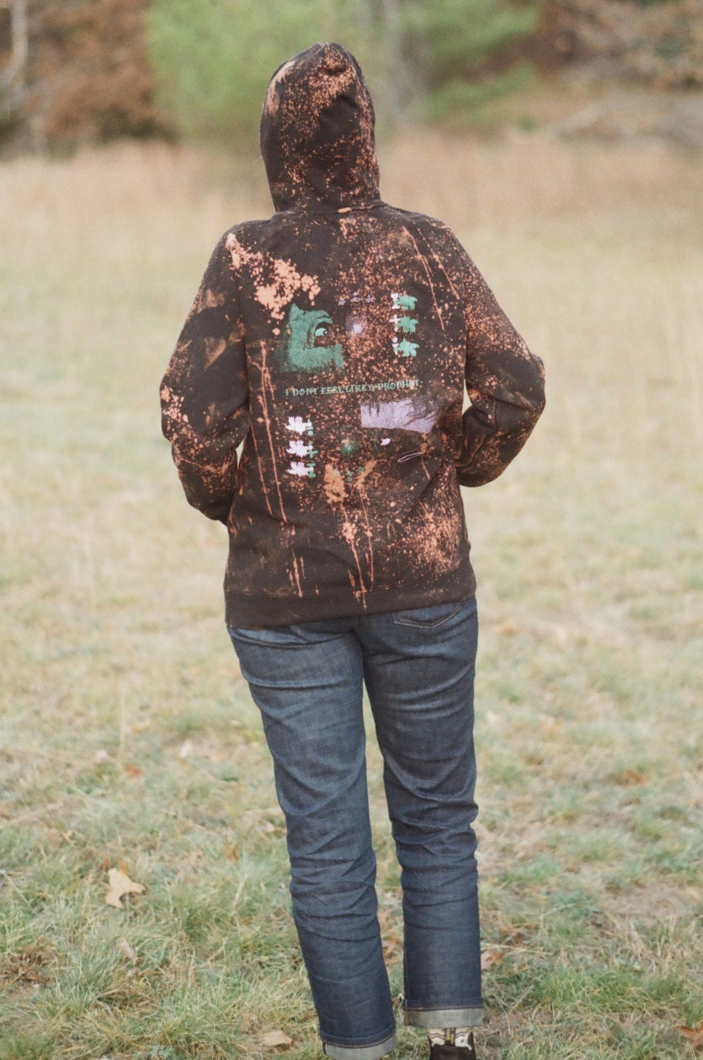 Hand Bleached Prophet Pullover Hoodie