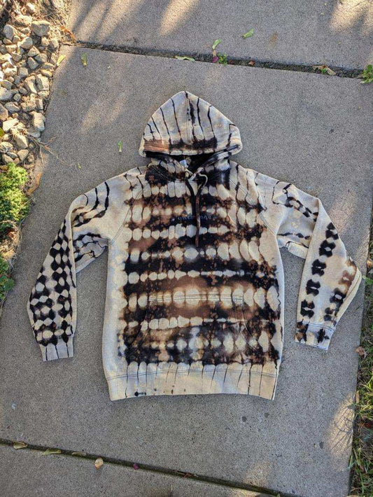 Hand Tie-Dyed Prophet Pullover Hoodie - Bleach White