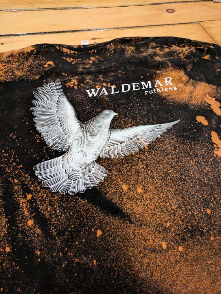Hand Bleached Pigeon Pocket T-Shirt